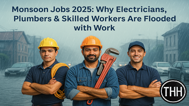 Monsoon Jobs 2025: Why Electricians, Plumbers & Skilled Workers Are Flooded with Work